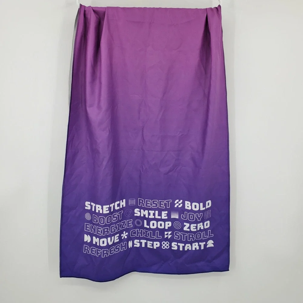 TerryTown‎ Welchs Motivational Yoga Towel Purple Red Ombre Polyester Fitness
